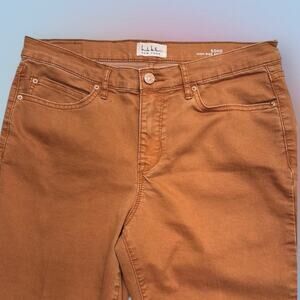 NICOLE MILLER Women’s 8 Rust Orange SOHO HIGH RISE ANKLE SKINNY Jeans